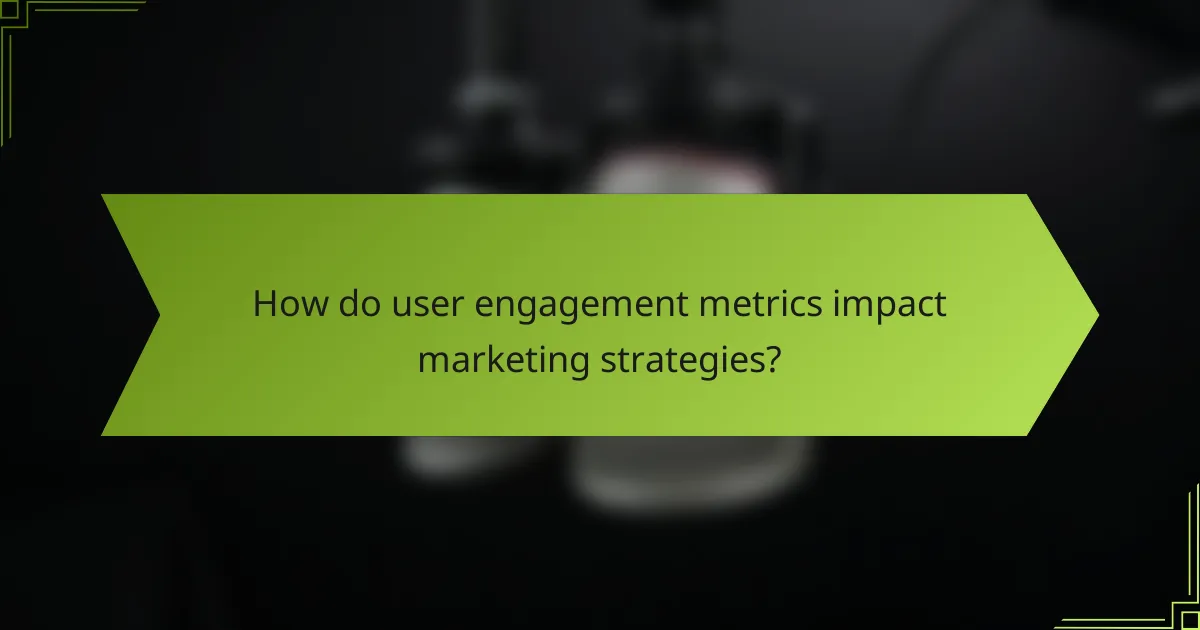 How do user engagement metrics impact marketing strategies?