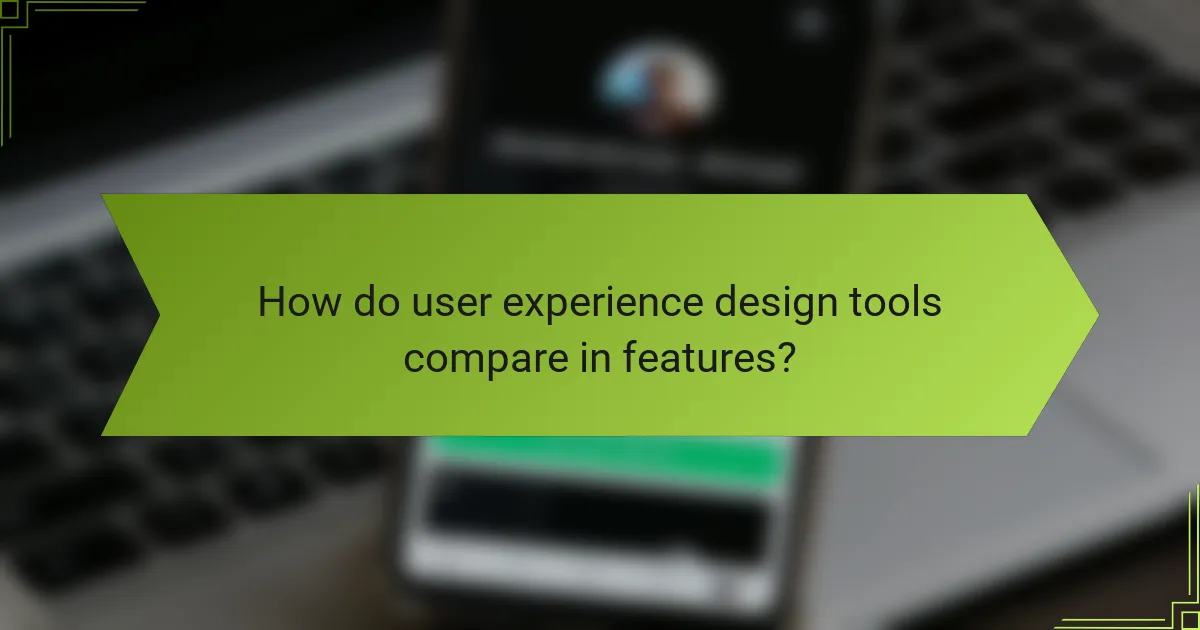 How do user experience design tools compare in features?