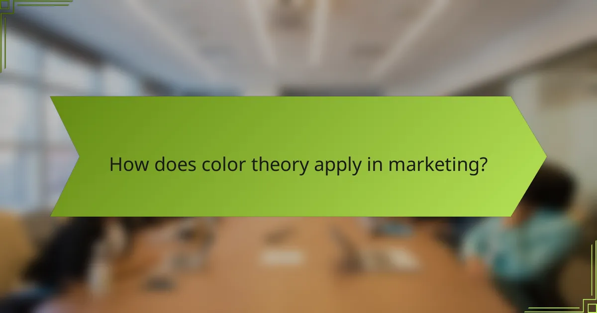 How does color theory apply in marketing?