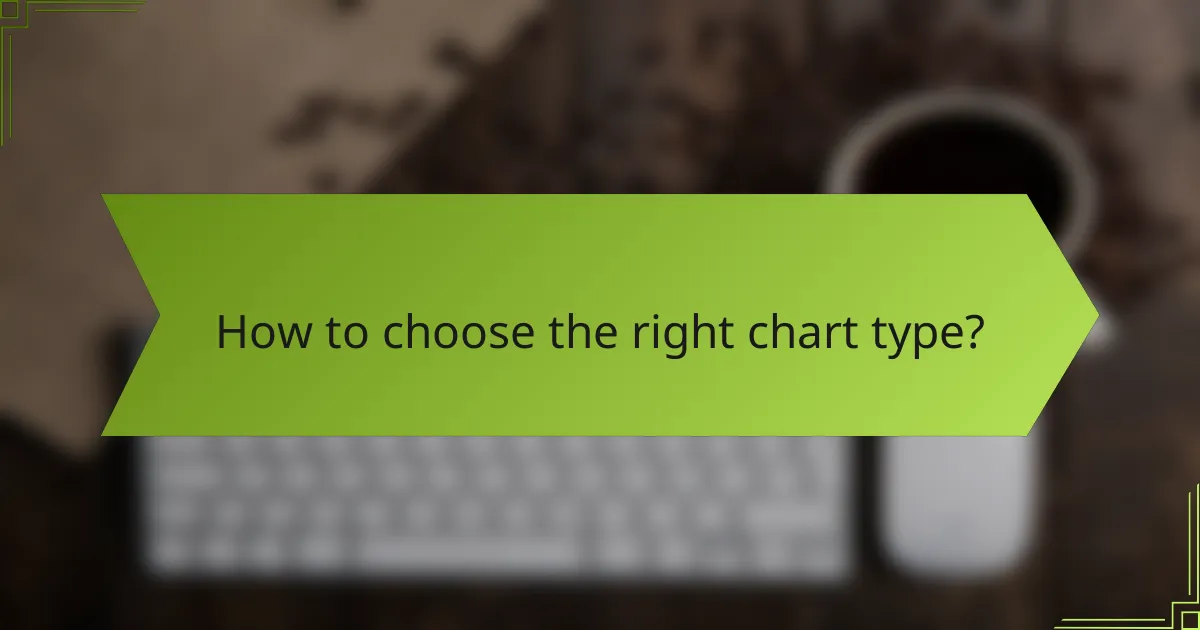 How to choose the right chart type?