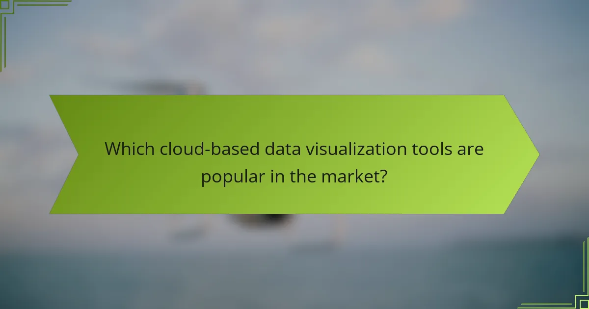 Which cloud-based data visualization tools are popular in the market?